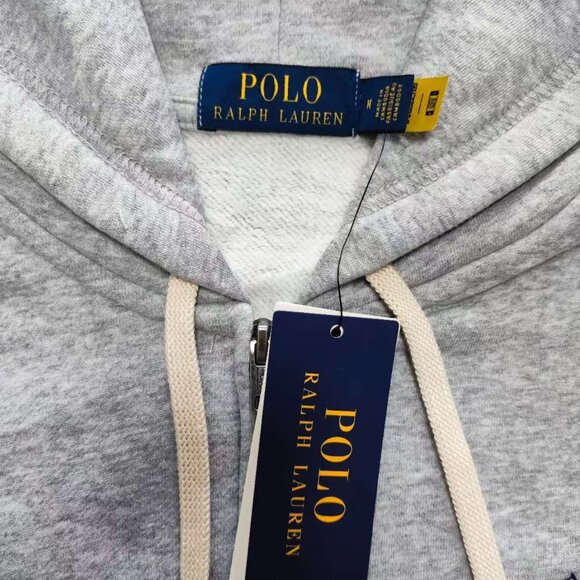 Polo Ralph Lauren, Medium, Men's Fleece Full-Zip Hoodie Heather Gray (M) - Picture 5 of 11